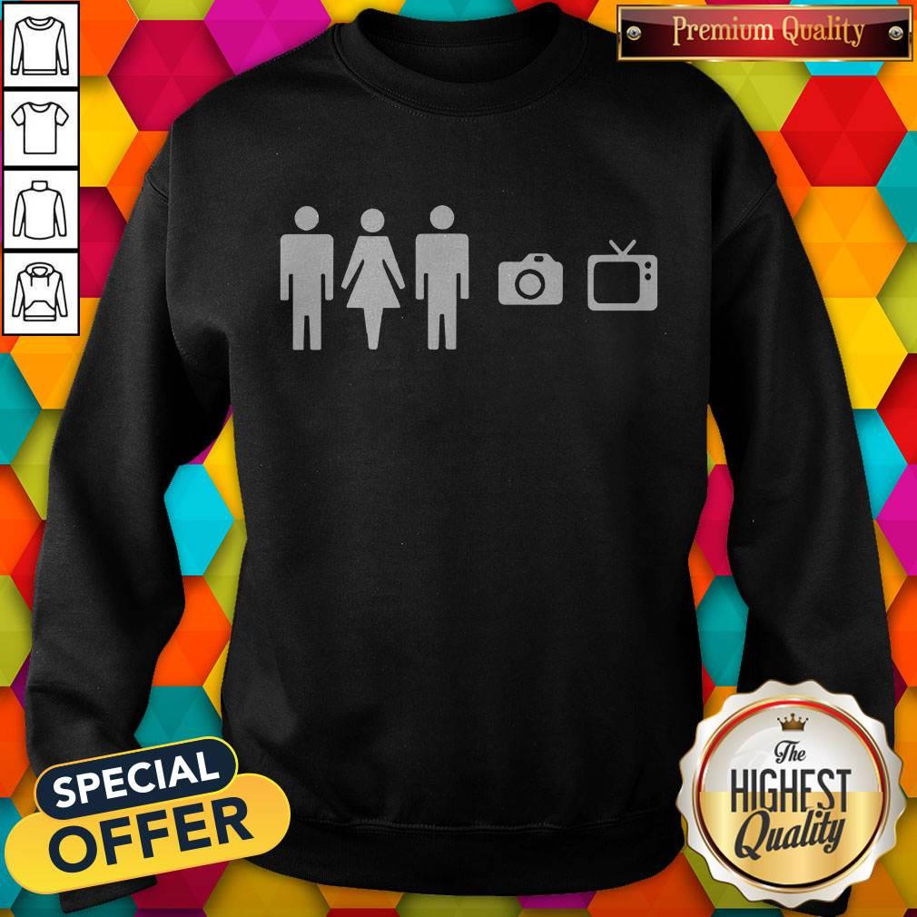 Person Women Man Camera TV Anti Trump Joe Biden 2020 Shirt