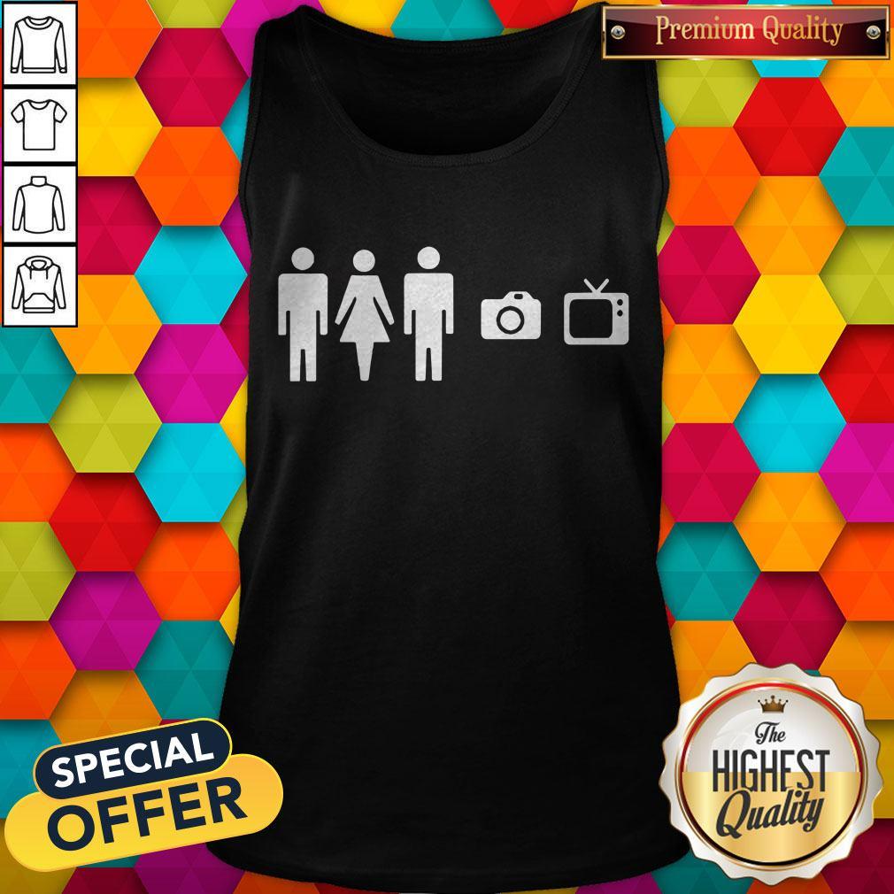 Person Women Man Camera TV Anti Trump Joe Biden 2020 Shirt