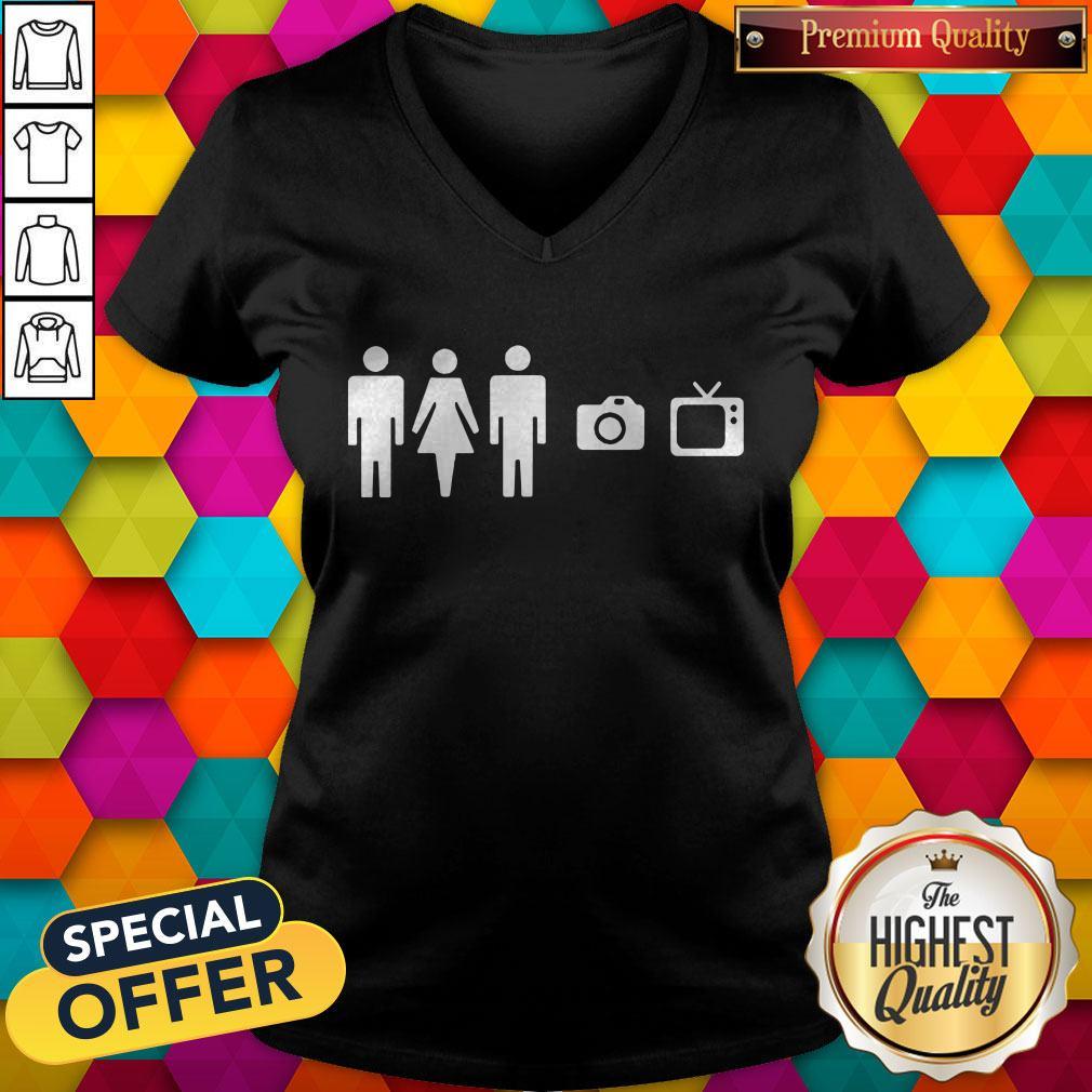 Person Women Man Camera TV Anti Trump Joe Biden 2020 Shirt