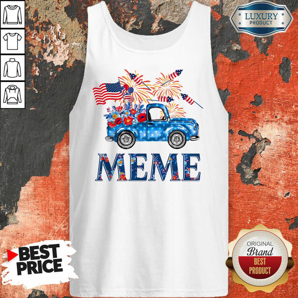 Pickup Truck 4th Of July American Flag Meme Shirt