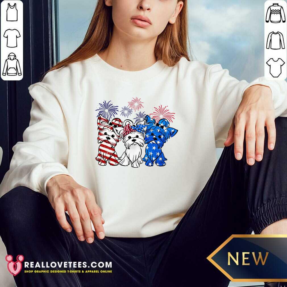 Pomeranian Dog USA Flag 4th Of July Shirt