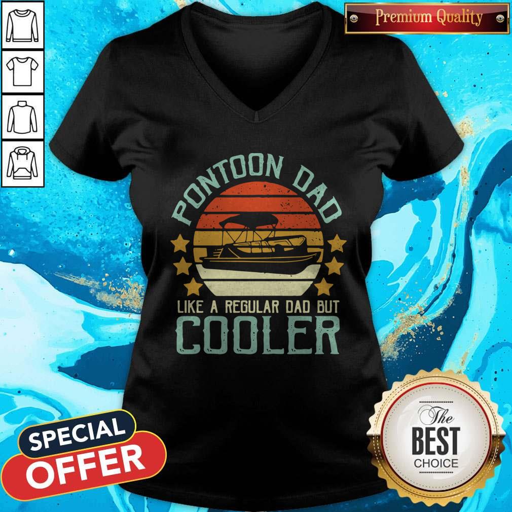 Pontoon Dad Like A Regular Dad But Cooler Vintage Shirt