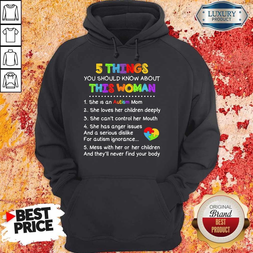Premium 5 Things You Should Know About This Woman Autism Shirt
