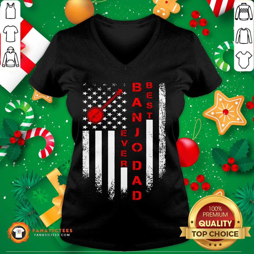 Premium American Flag Best Banjo Dad Ever Musician Shirt