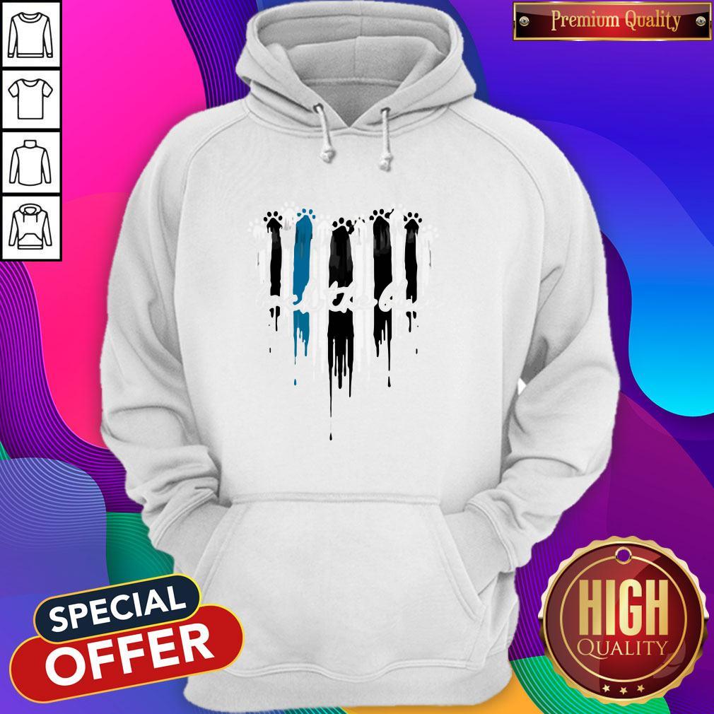 Premium Back The Blue Paw Heart Shirt