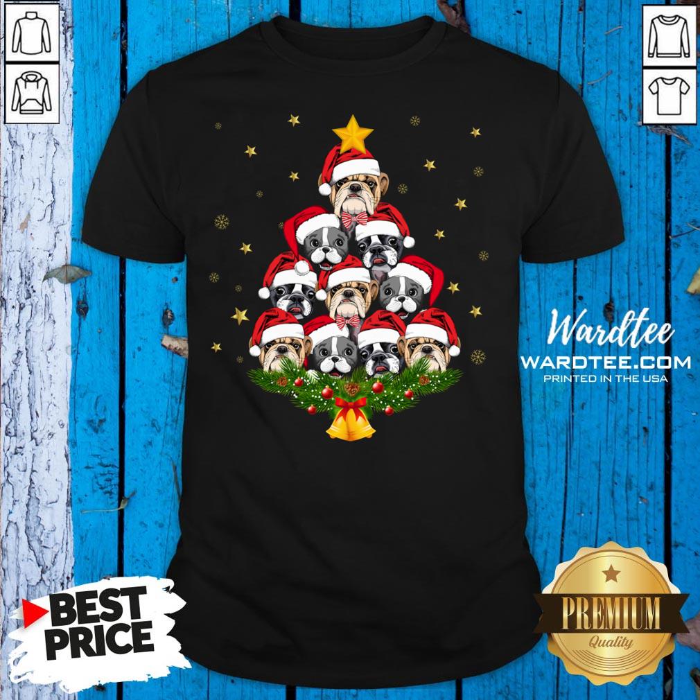 Premium Bulldog Christmas Tree 2020 Shirt