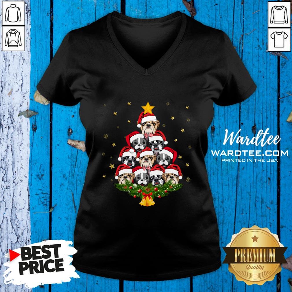 Premium Bulldog Christmas Tree 2020 Shirt