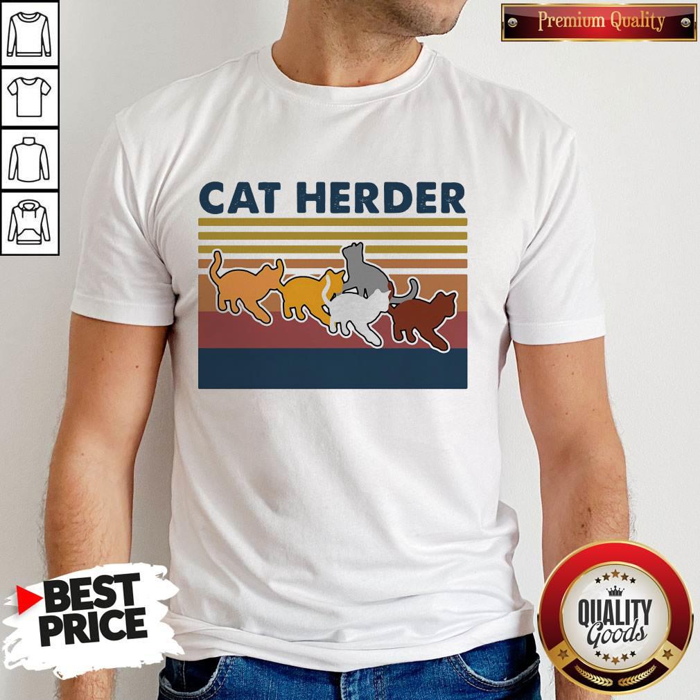 Premium Cat Herder Vintage Retro Shirt