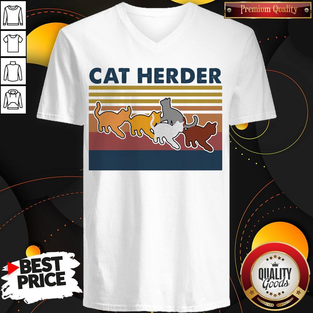 Premium Cat Herder Vintage Retro Shirt