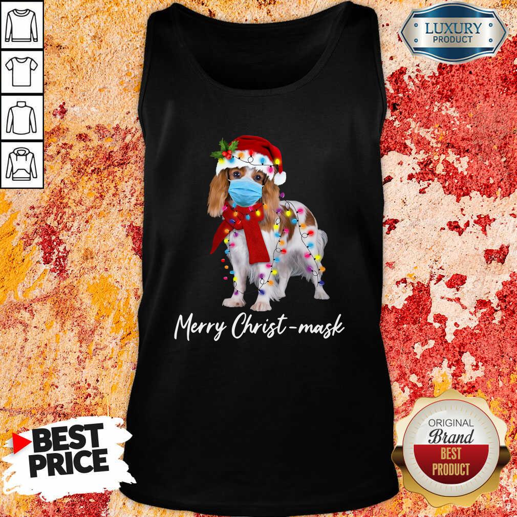 Premium Cavalier King Gorgeous Merry Christ Mask Merry Christmas Light Shirt