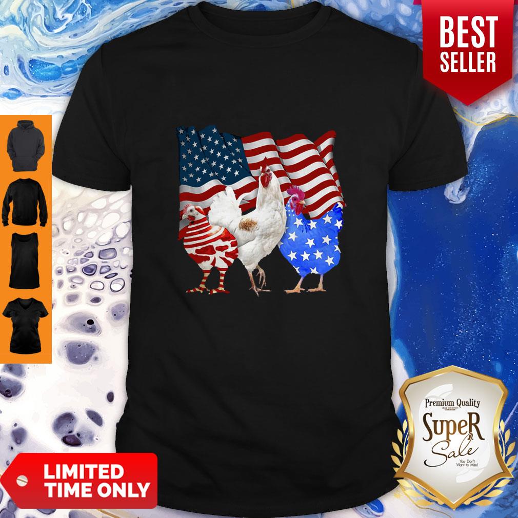 Premium Chicken American Flag Shirt