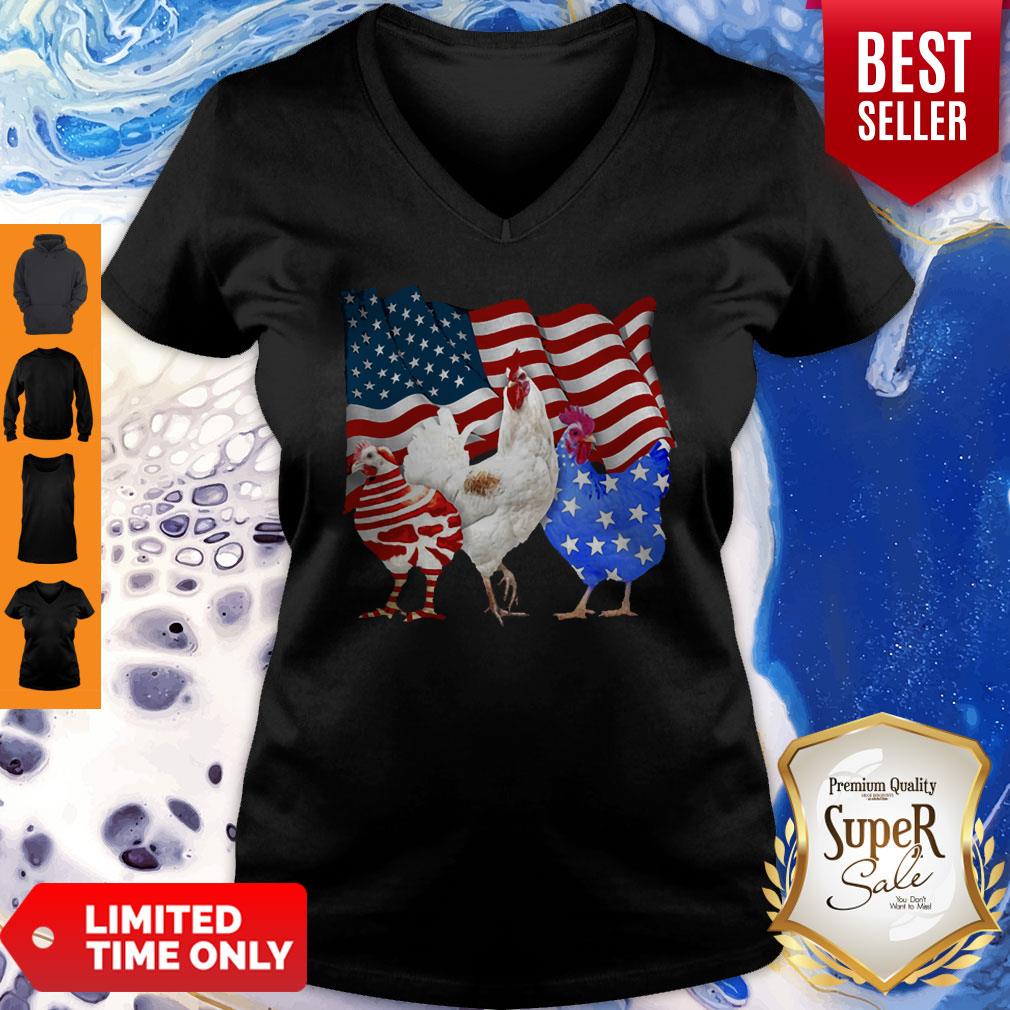 Premium Chicken American Flag Shirt