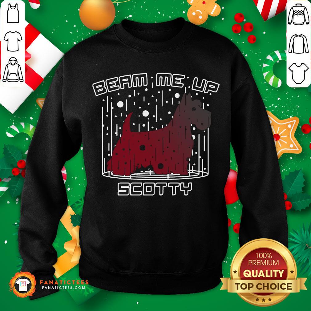Premium Dog Beam Me Up Scotty Christmas Shirt