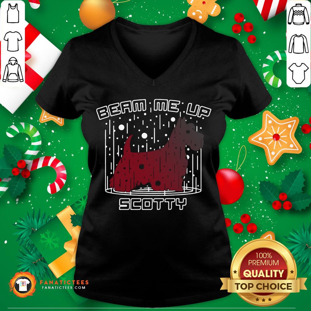 Premium Dog Beam Me Up Scotty Christmas Shirt