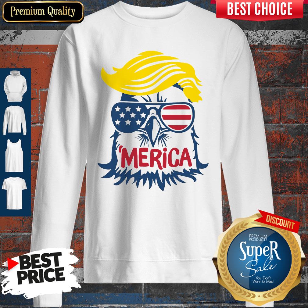 Premium Donald Trump Engle Merica Full Color Shirt