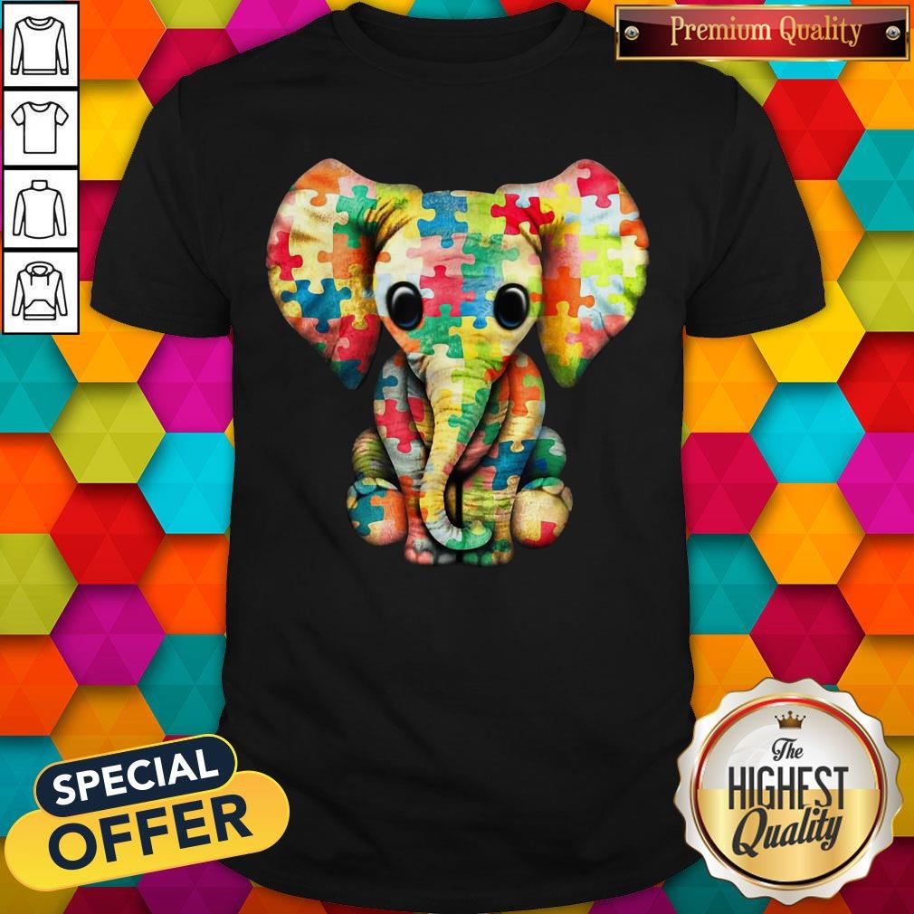 Premium Elephant Autism World Autism Awareness Day Gift Shirt