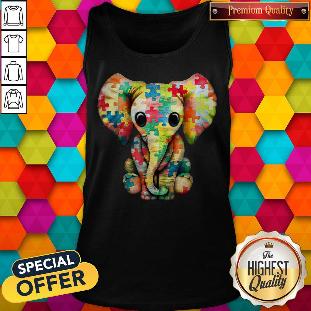 Premium Elephant Autism World Autism Awareness Day Gift Shirt