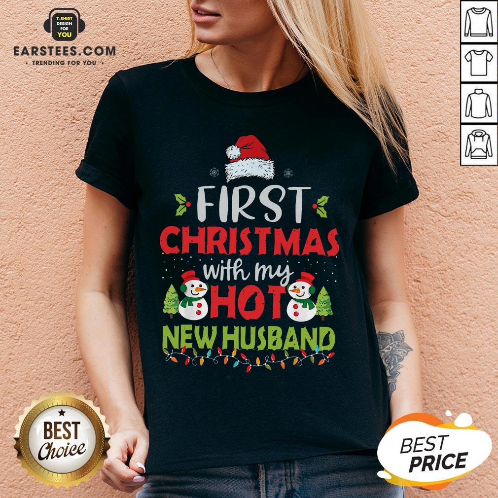 Premium First Christmas With My Hot New Husband Shirt