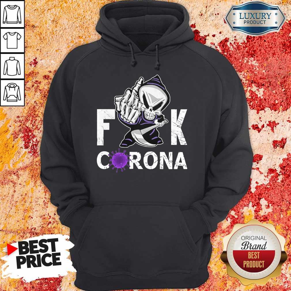 Premium Grim Reaper Middle Finger Fuck Corona Shirt