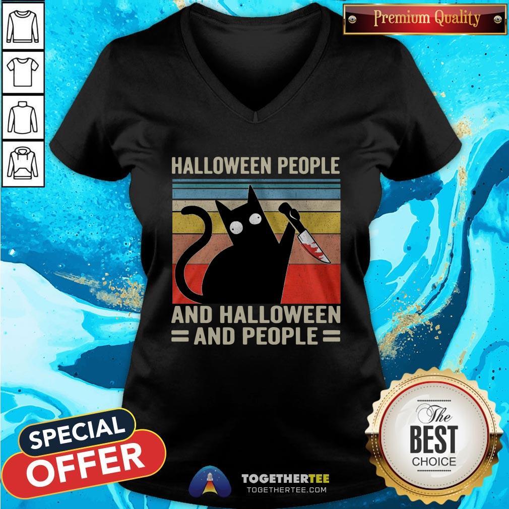 Premium I Hate Halloween And Halloween And People Vintage Shirt