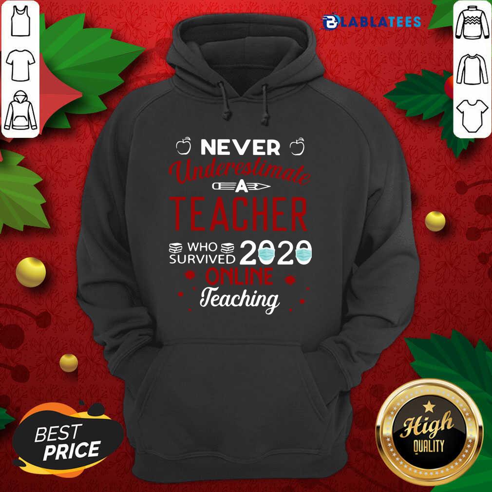Premium Never Underestimate Teacher Who Survived 2020 Online Teaching Shirt