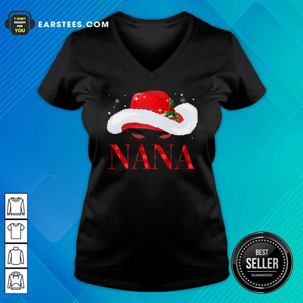 Premium Santa Hat Women Nana Shirt