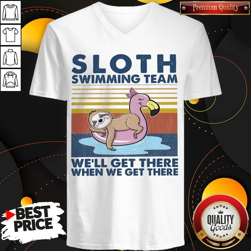 Premium Sloth Swimming Team We’ll Get There When We Get There Vintage Shirt