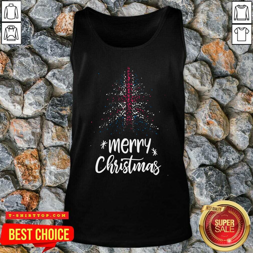 Premium Tree England Flag Merry Christmas Shirt