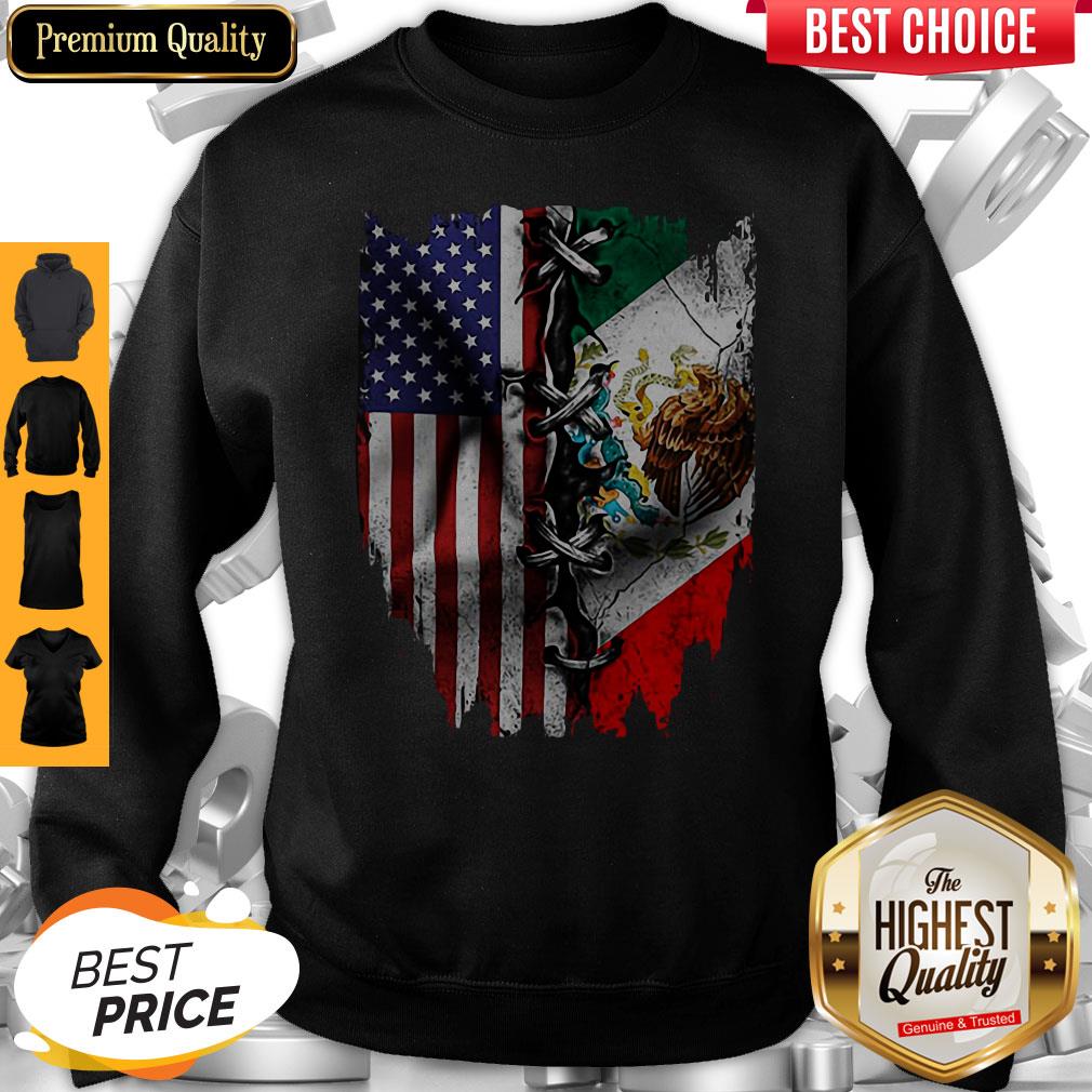 Premium Vintage Mexican American Flag Shirt