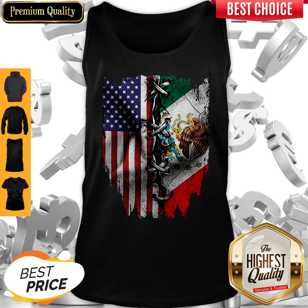 Premium Vintage Mexican American Flag Shirt