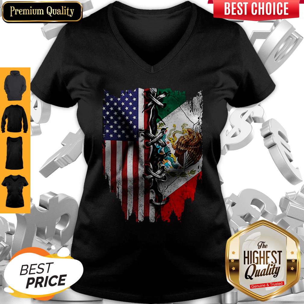 Premium Vintage Mexican American Flag Shirt