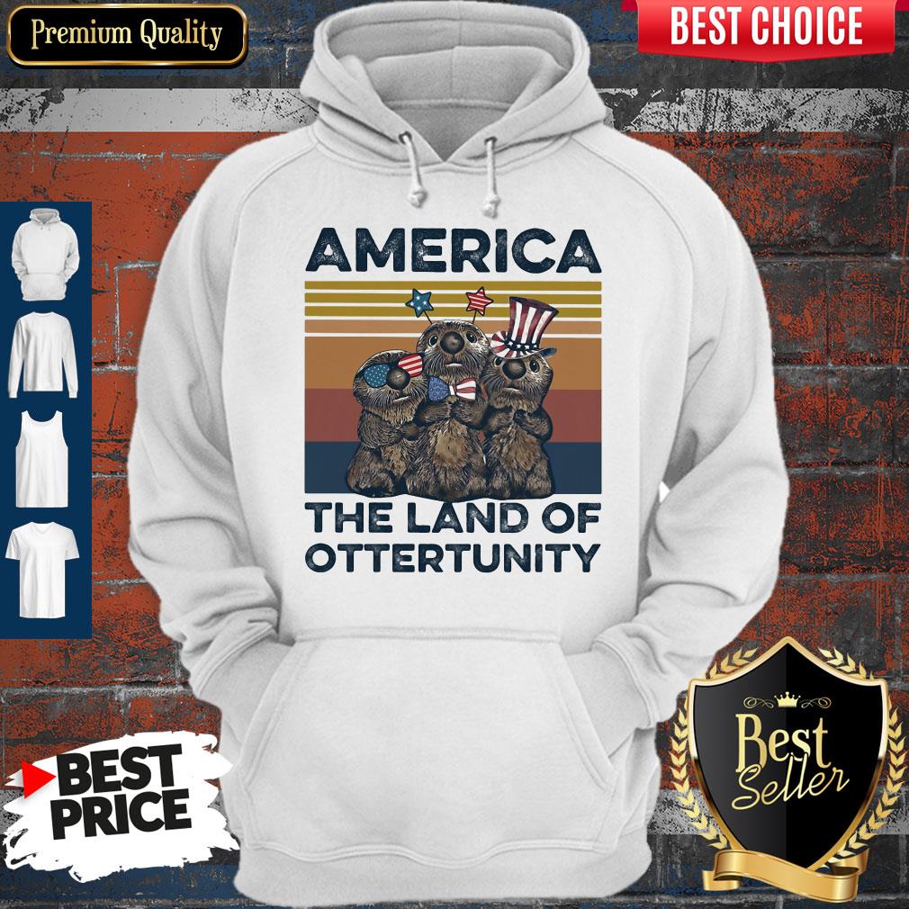 Pretty America The Land Of Otter Unity Independence Day Vintage Shirt
