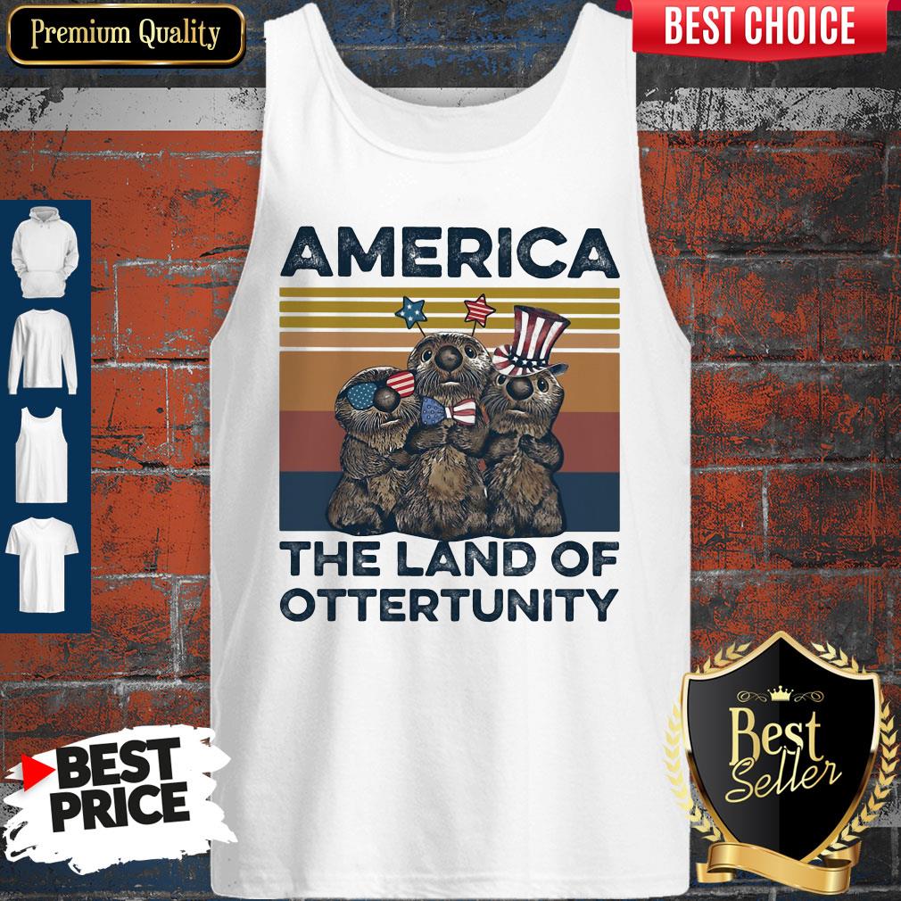 Pretty America The Land Of Otter Unity Independence Day Vintage Shirt