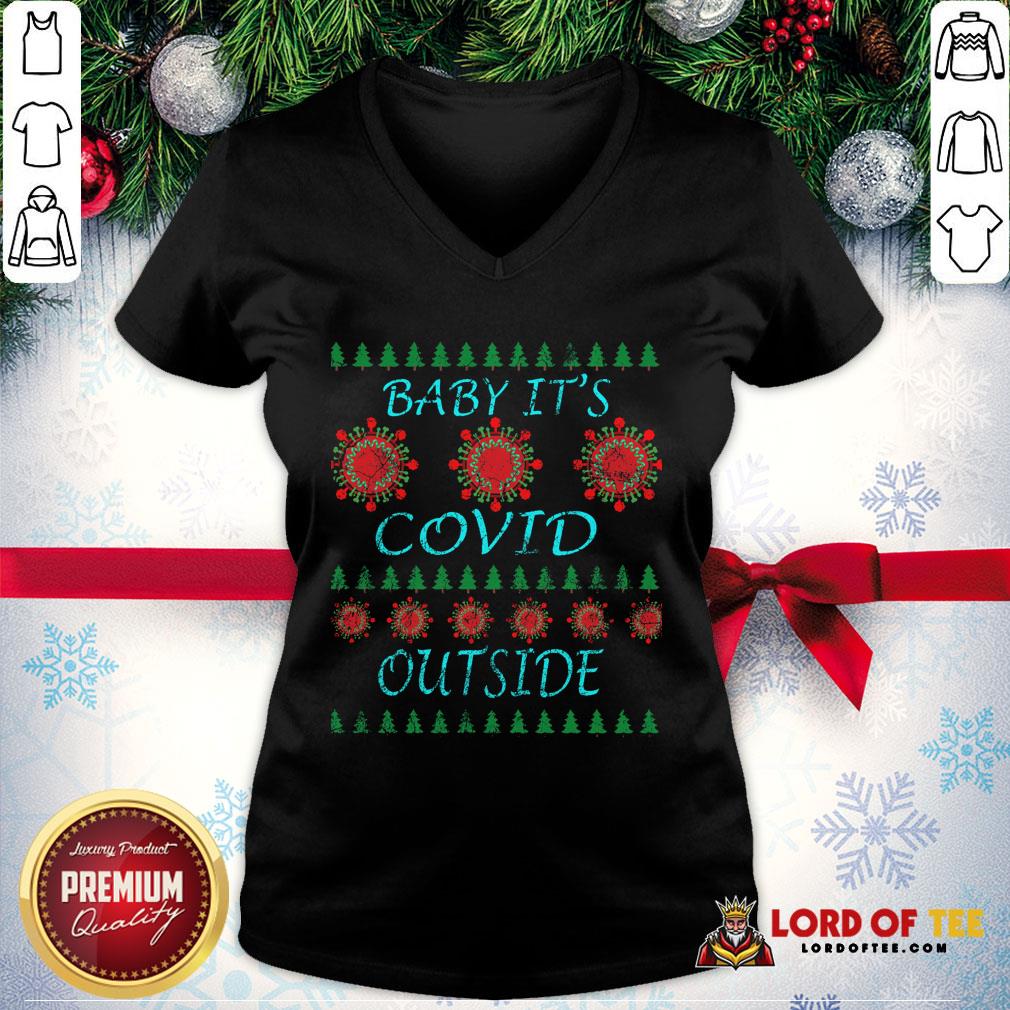 Pretty Baby It’s Covid Outside 2020 Ugly Christmas Shirt