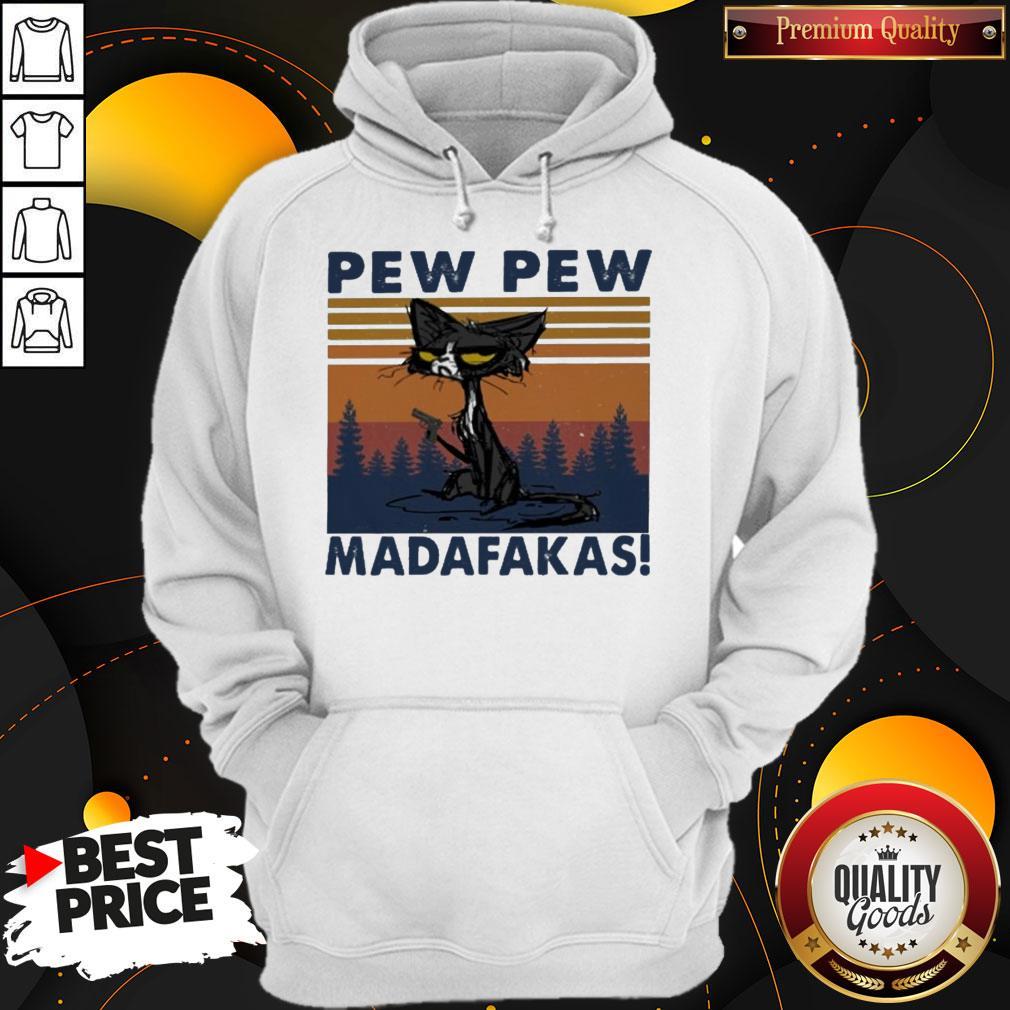 Pretty Black Cat Crazy Pew Pew Madafakas Vintage Shirt