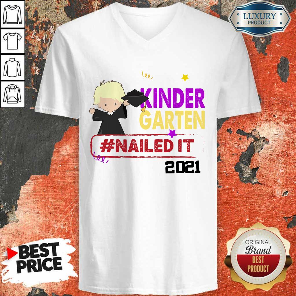 Pretty Blonde Boy Youth Kindergarten Nailed It 2021 Shirt