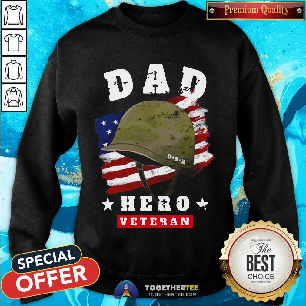 Pretty Dad Us Army Veteran Hero Father’s Day American Flag Shirt