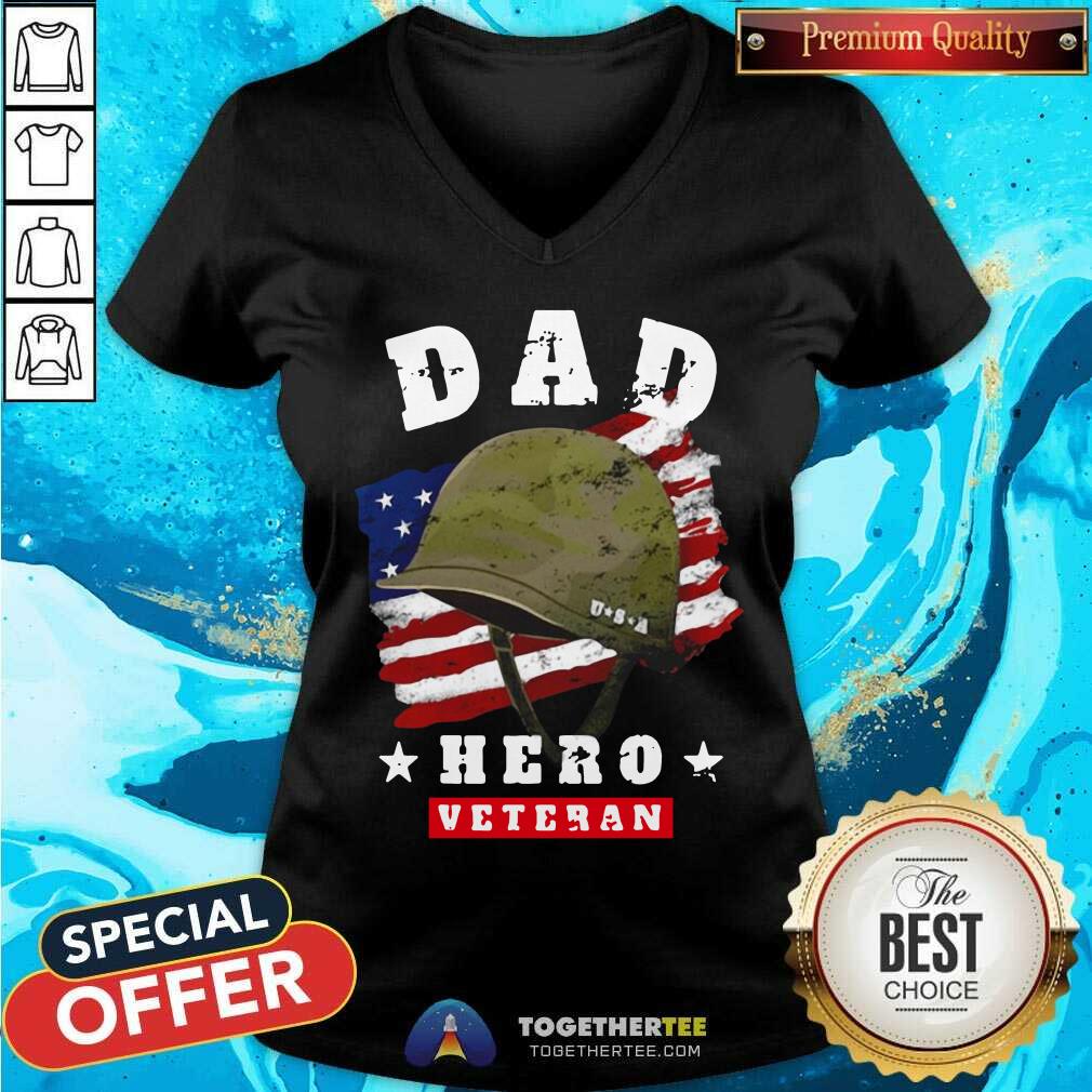 Pretty Dad Us Army Veteran Hero Father’s Day American Flag Shirt
