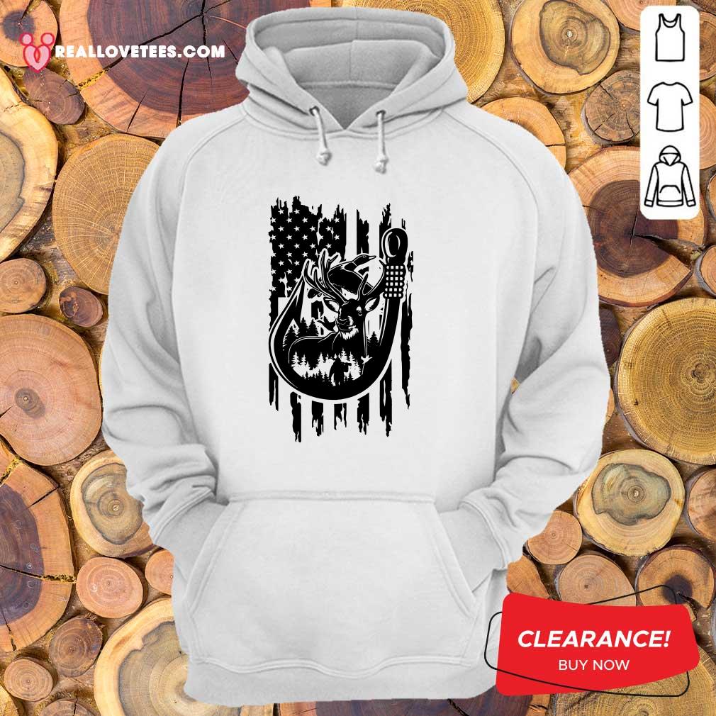 Pretty Fishing American Flag Shirt