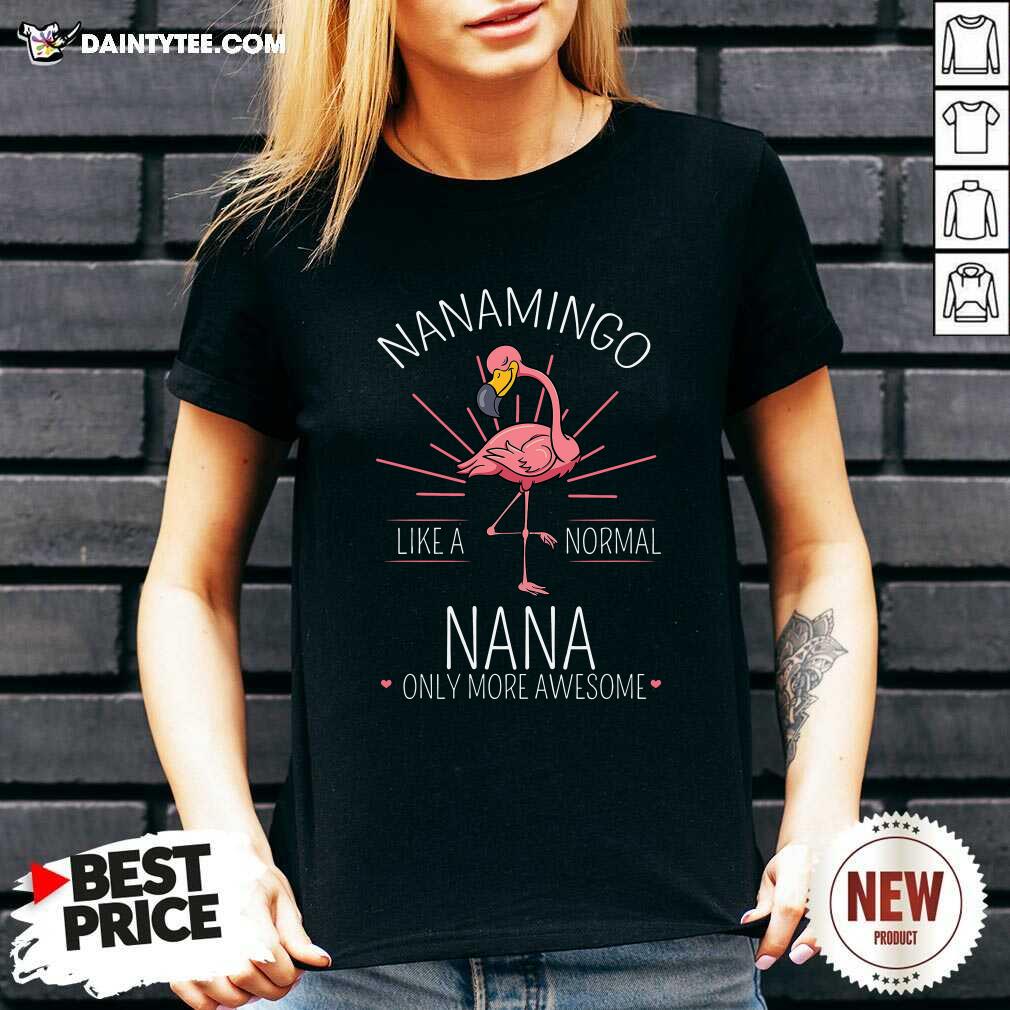 Pretty Flamingo Nanamingo Like A Normal Nana Only More Awesome Shirt