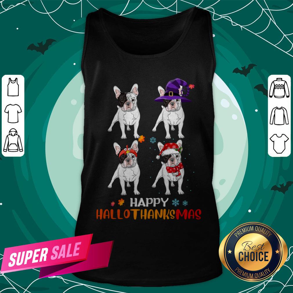 Pretty French Bulldog Retriever Happy Hallothanksmas Shirt