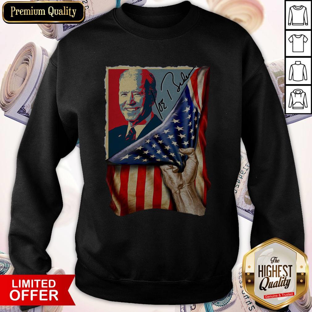 Pretty Joe Biden Get It To Support Him American Flag Shirt