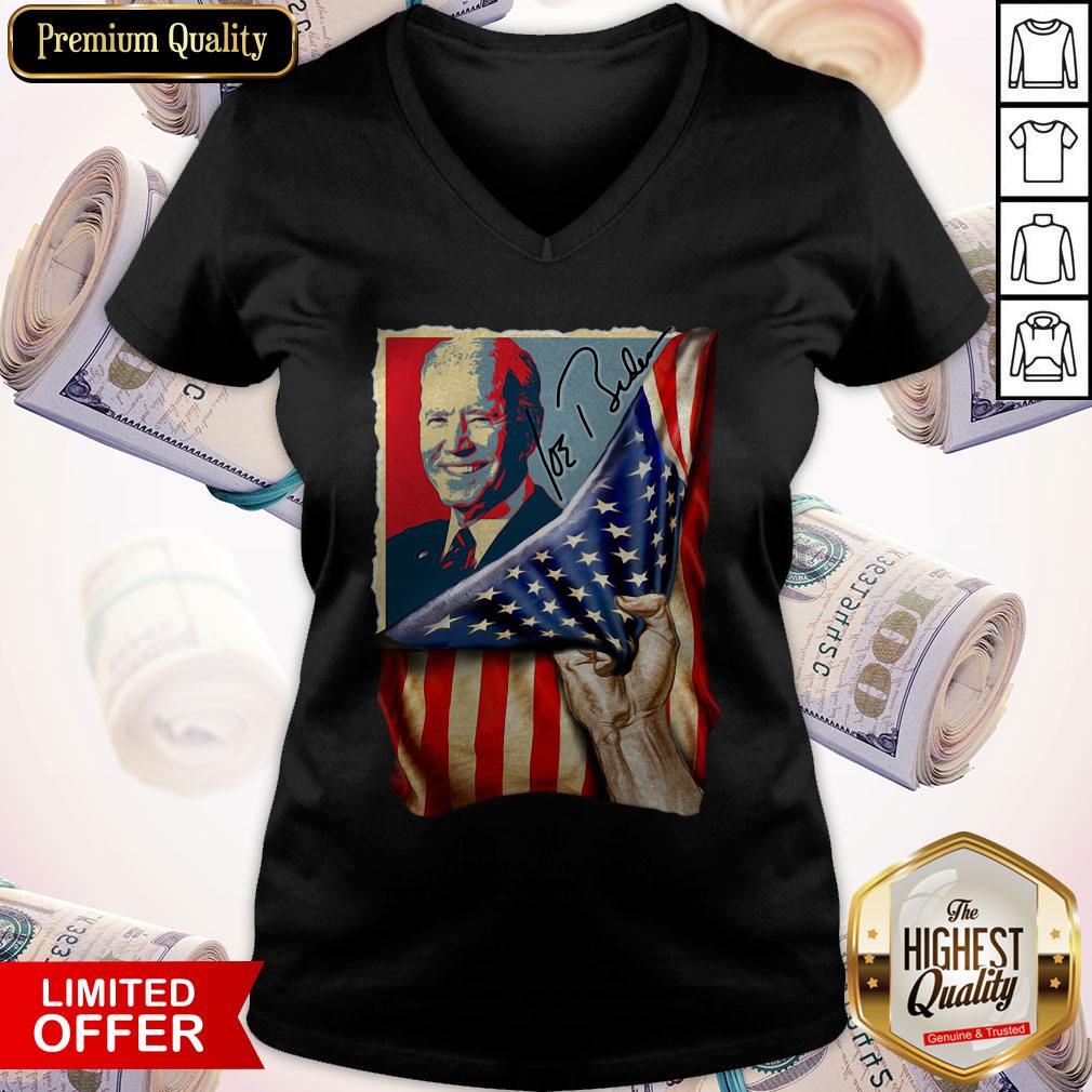 Pretty Joe Biden Get It To Support Him American Flag Shirt