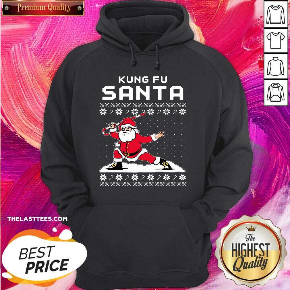 Pretty Kung Fu Santa ugly Christmas Shirt