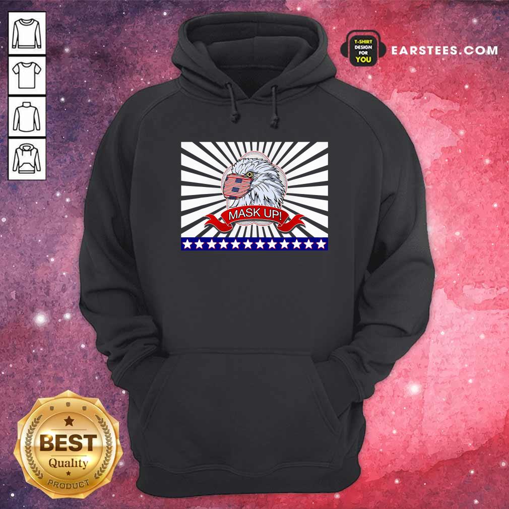 Pretty Mask Up Fun And Patriotic Bald Eagle American Flag Shirt
