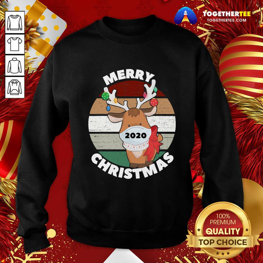 Pretty Merry Christmas 2020 Reindeer Wear Mask Vintage Shirt
