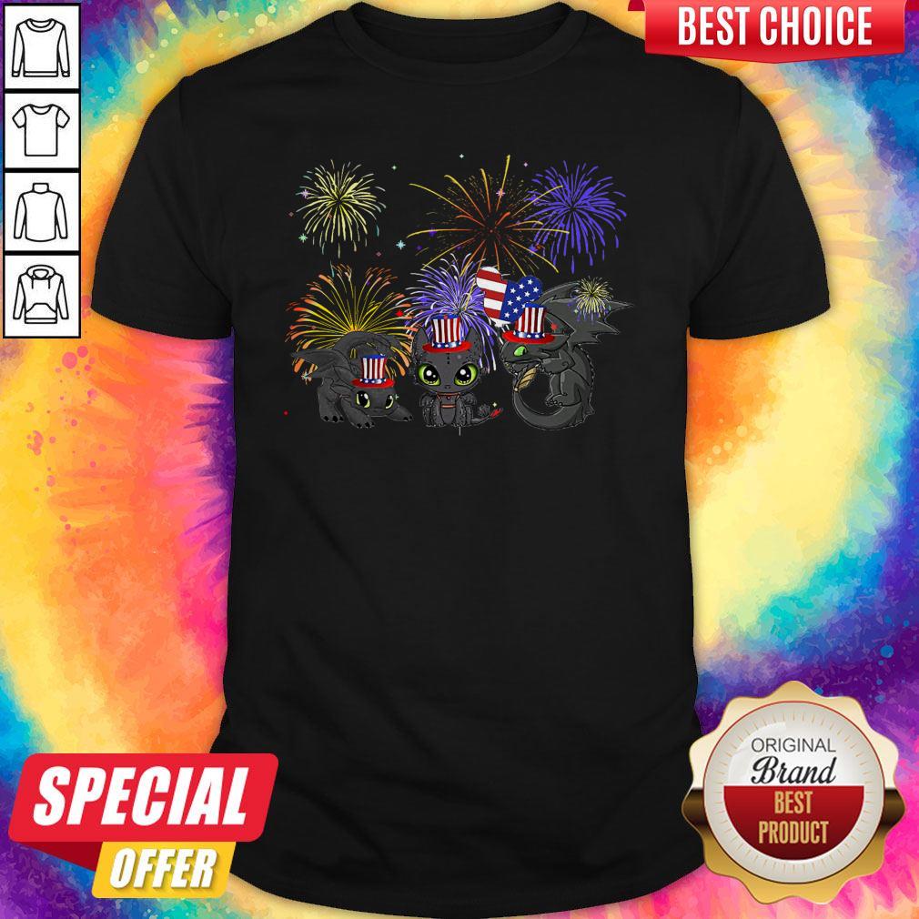 Pretty Night Fury American Flag 4th Of July Independence Day Shirt