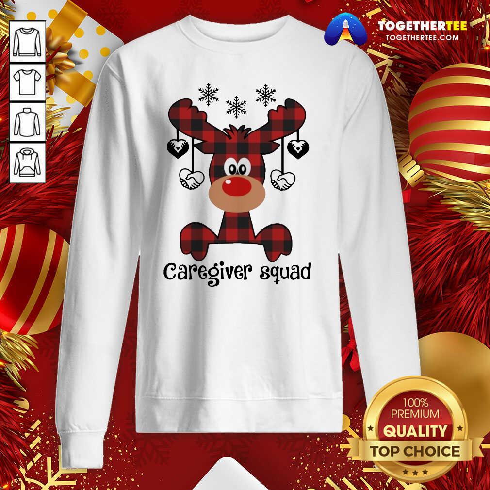 Pretty Reindeer Caregiver Squad Christmas Shirt