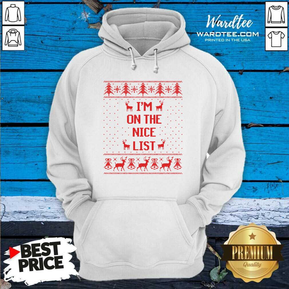 Pretty Reindeer I’m On The Nice List Ugly Christmas Shirt