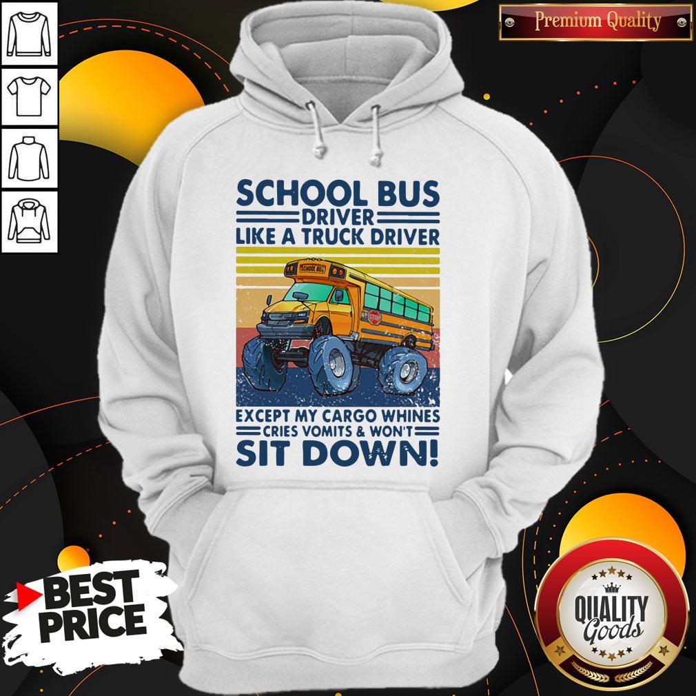 Pretty School Bus Driver Like A Truck Driver Sit Down Vintage Shirt